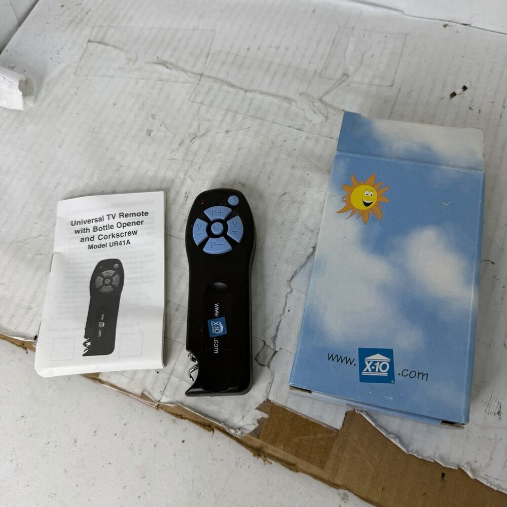 X10 Powerhouse UR41A Universal TV Remote With Wine Opener Home Automation New